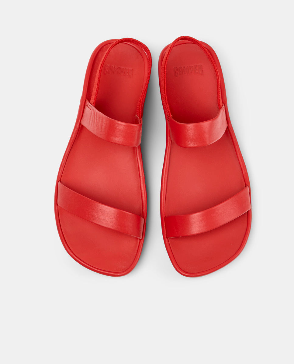 CAMPER Right Isla，Tascón 红色女士凉鞋