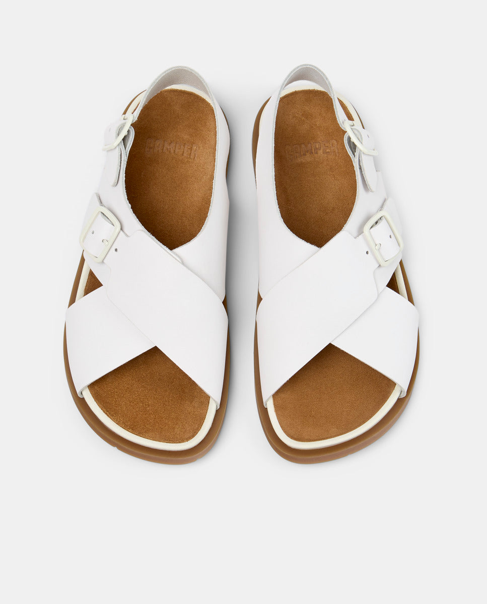 CAMPER Lluc Sandal, white sandals for women at Tascón