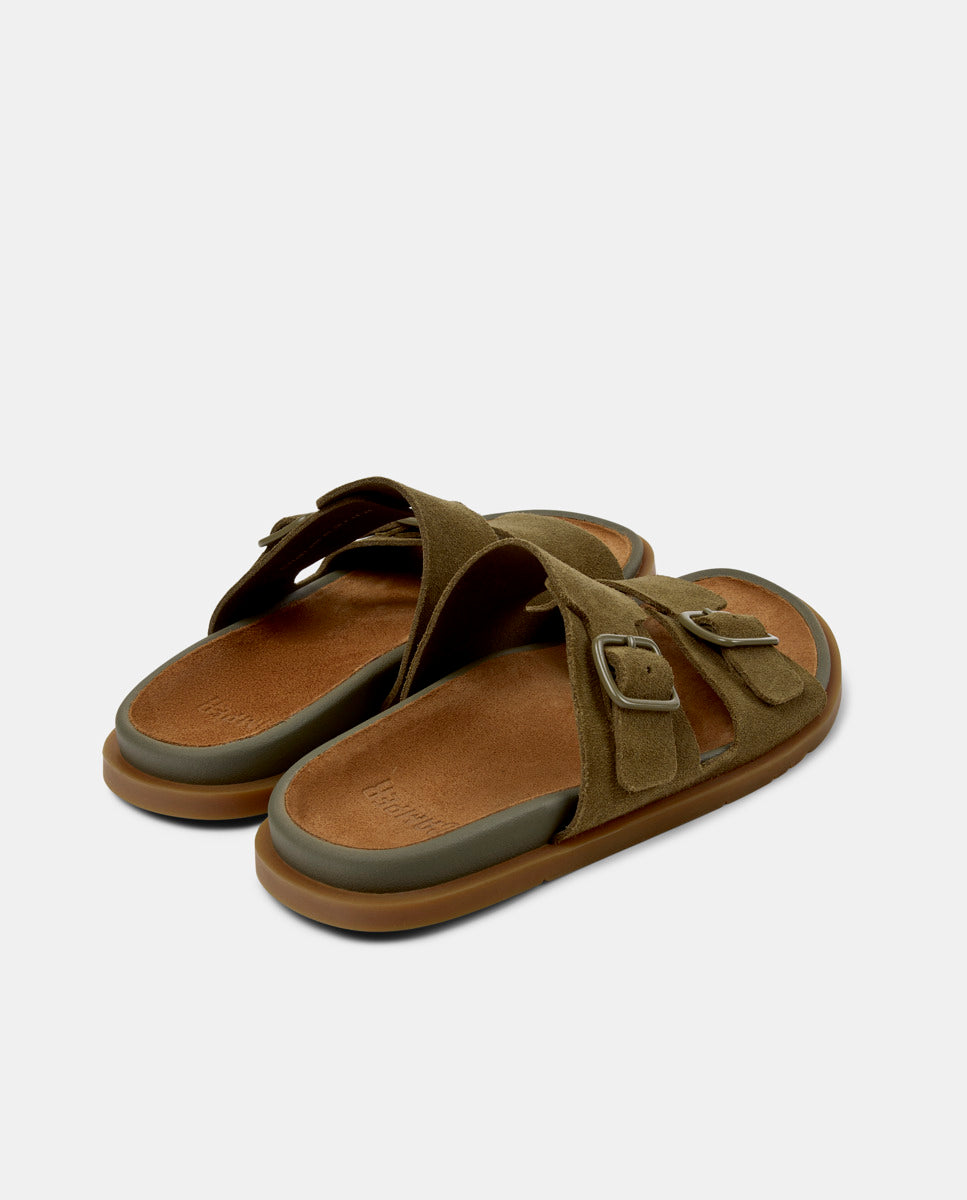 CAMPER Lluc Sandal, green sandals for women at Tascón