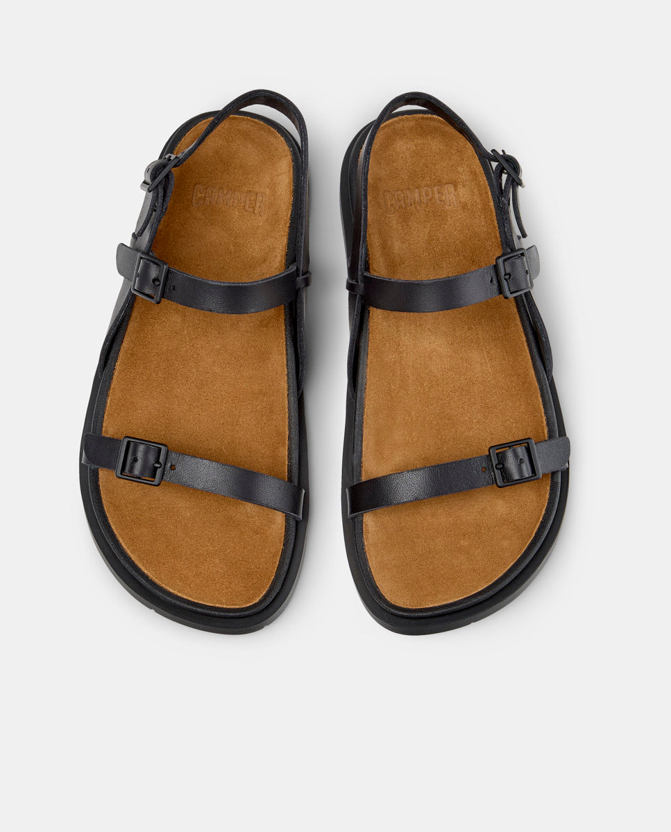 CAMPER Lluc Sandal, black sandals for women at Tascón
