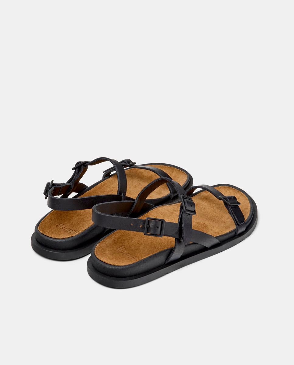 CAMPER Lluc Sandal, black sandals for women at Tascón