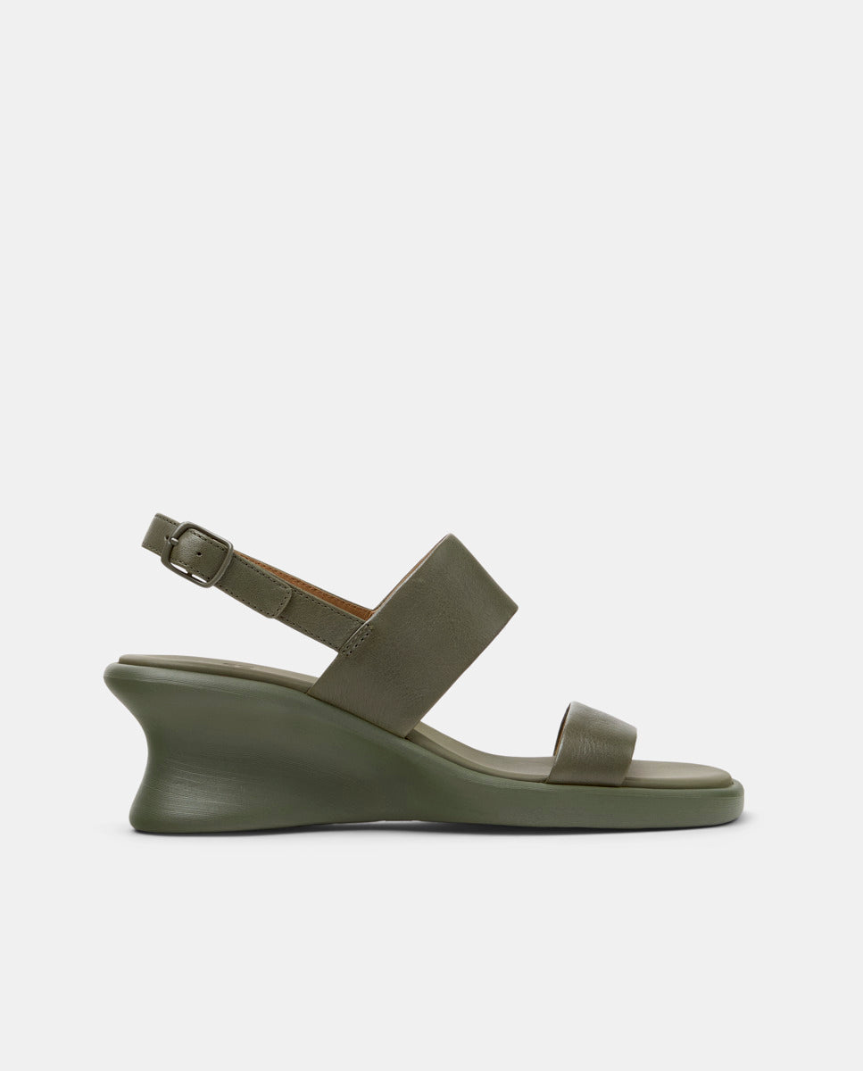 CAMPER Louise Sandal, green sandals for women at Tascón