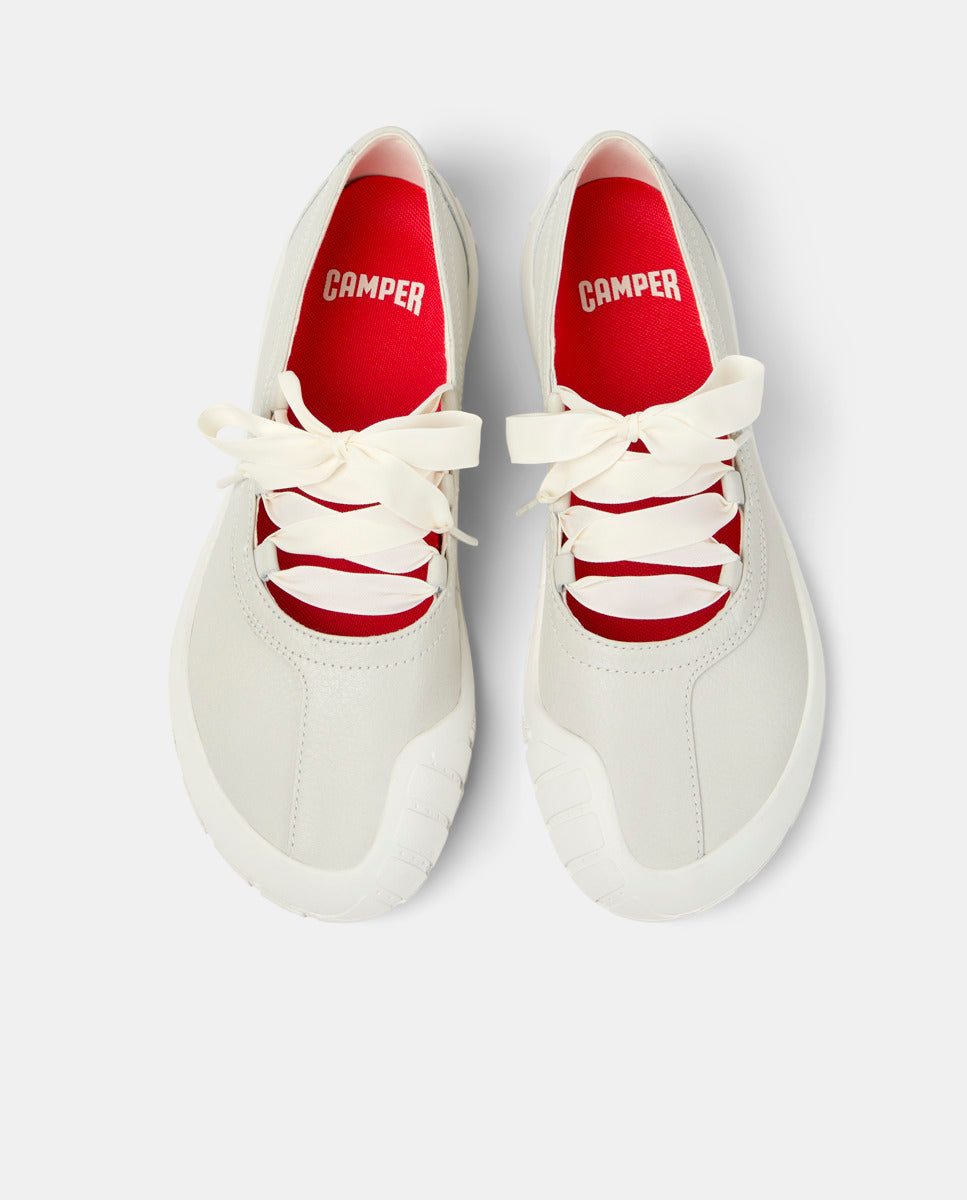 CAMPER Peu Path+, white ballet flats for women at Tascón