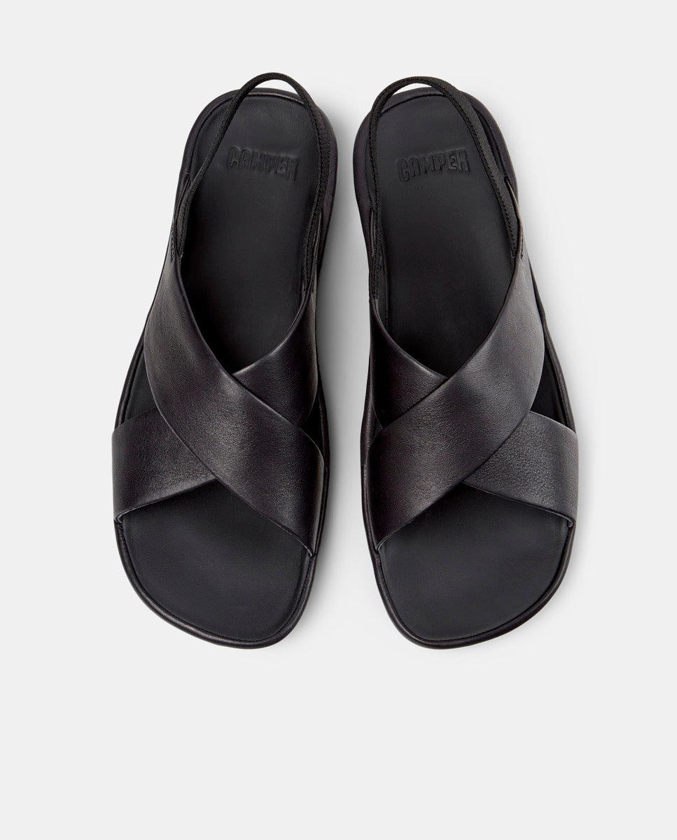 CAMPER Isla K201926, black sandals for women at Tascón