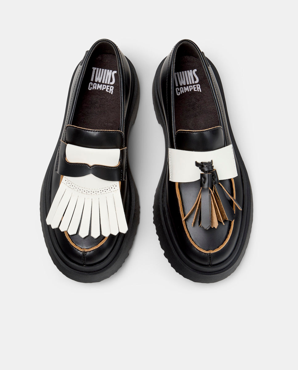 CAMPER Twins, black loafers for women at Tascón