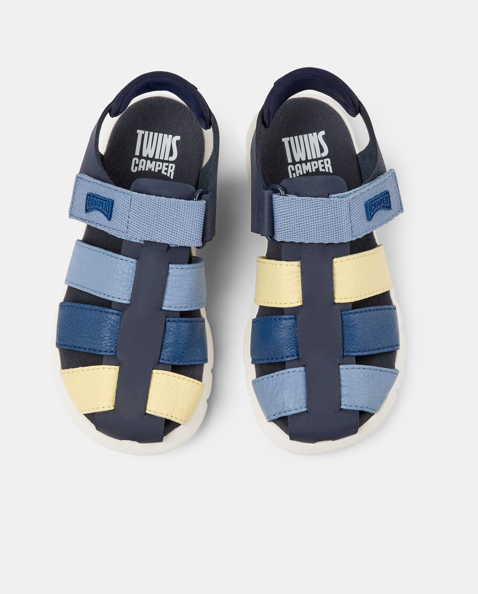 CAMPER Twins para, blue sandals unisex at Tascón