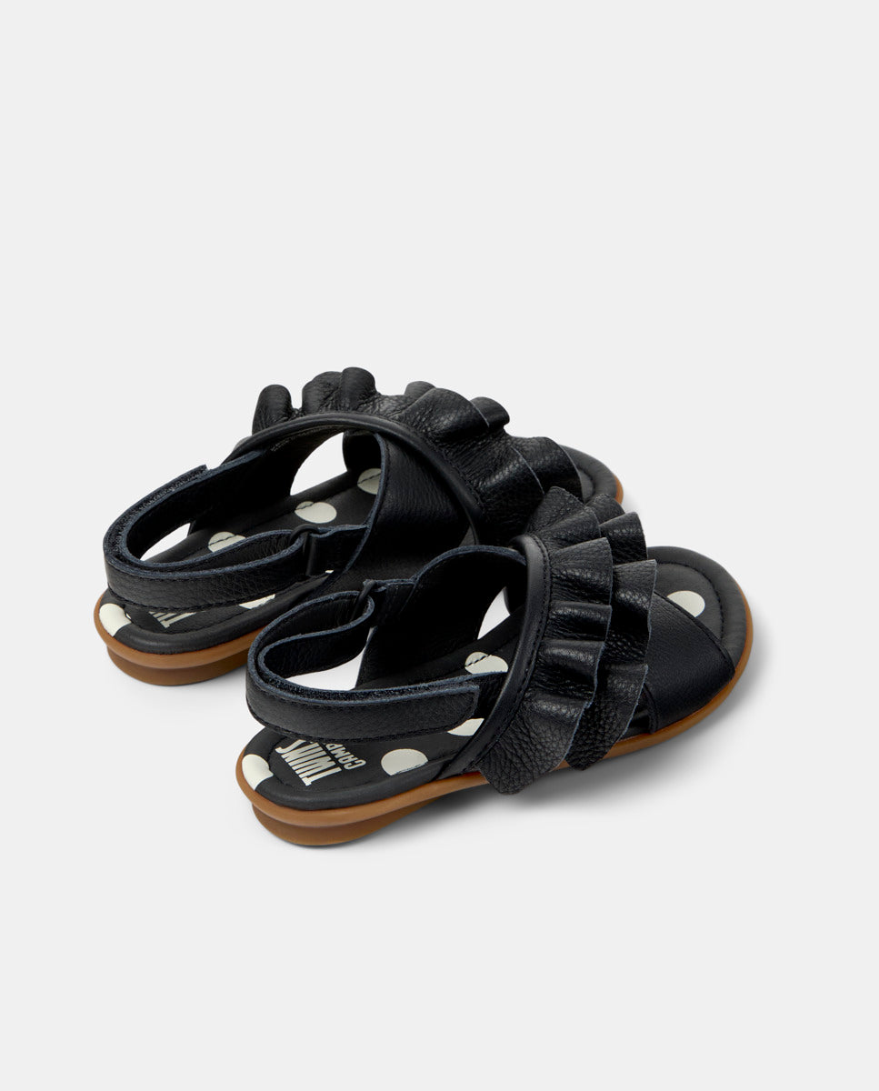 CAMPER Twins para, black sandals unisex at Tascón