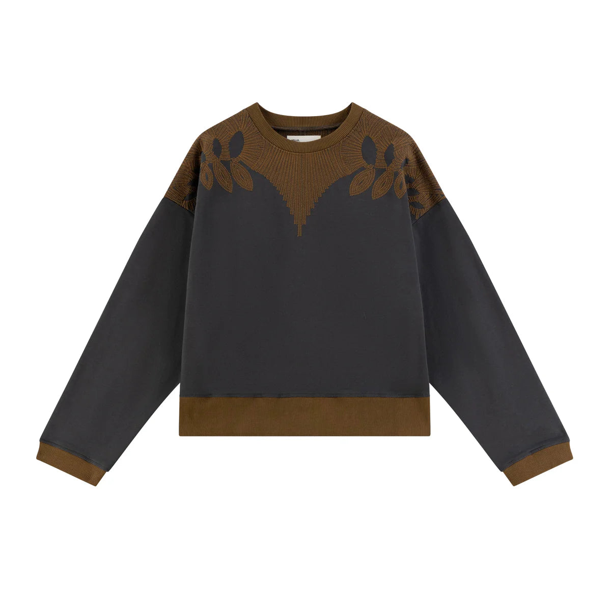 LEON & HARPER Siena LEAF Carbone: grey sweatshirt for women