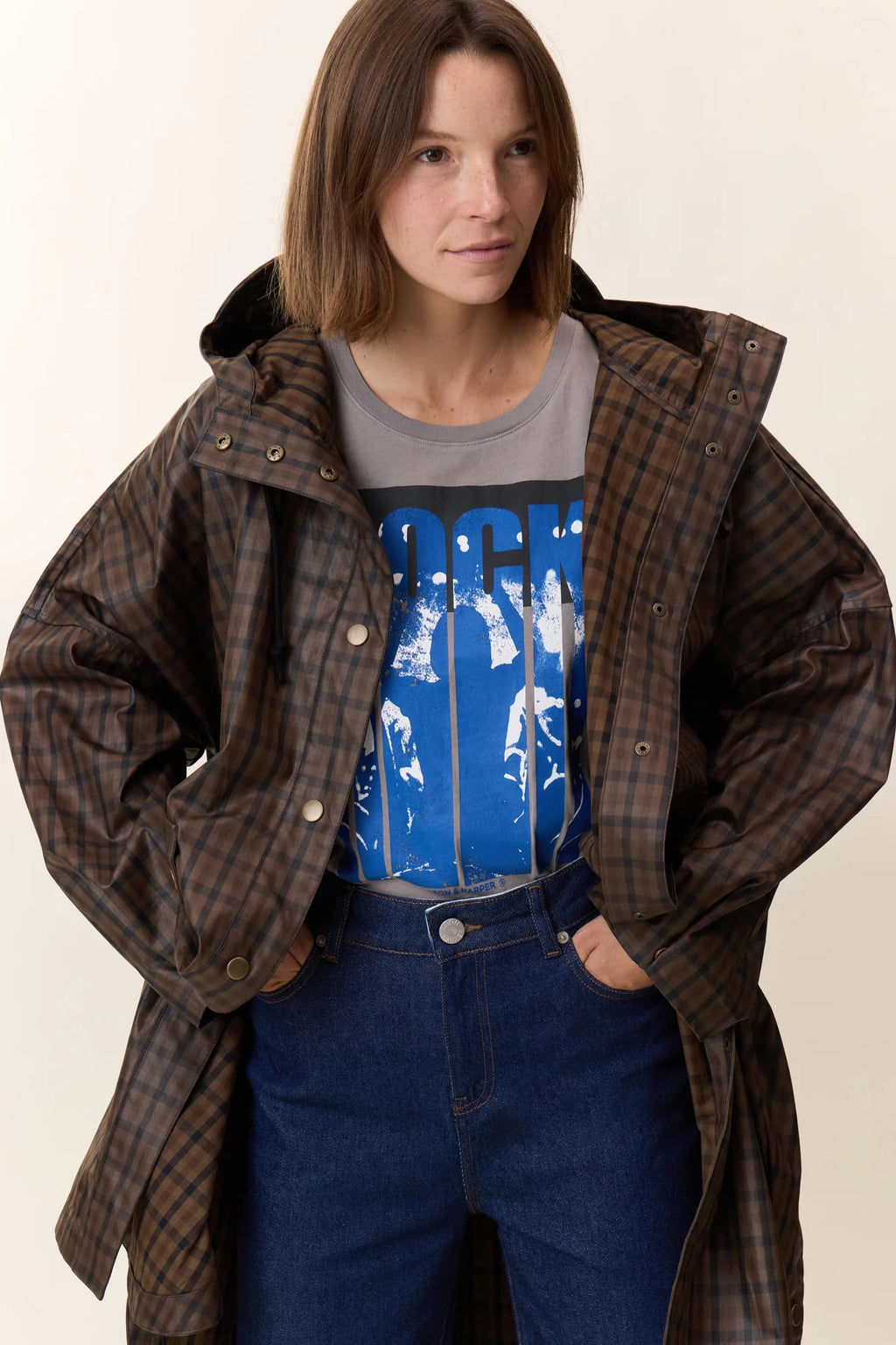 LEON & HARPER TORO Music Mouse: grey T-shirt for women