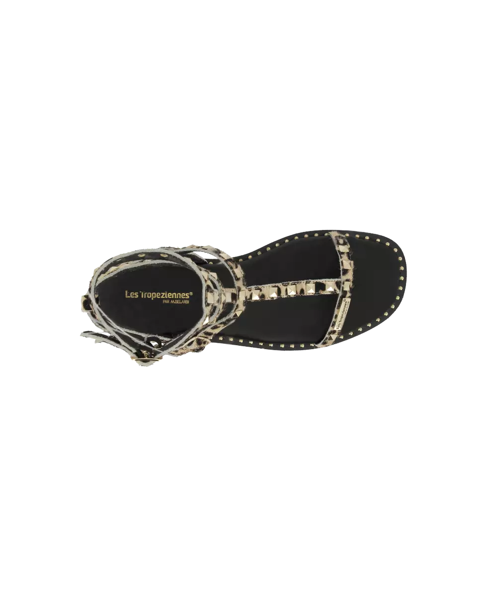 LES TROPEZIENNES Coralie Leopard: animal print sandàlies per a dona