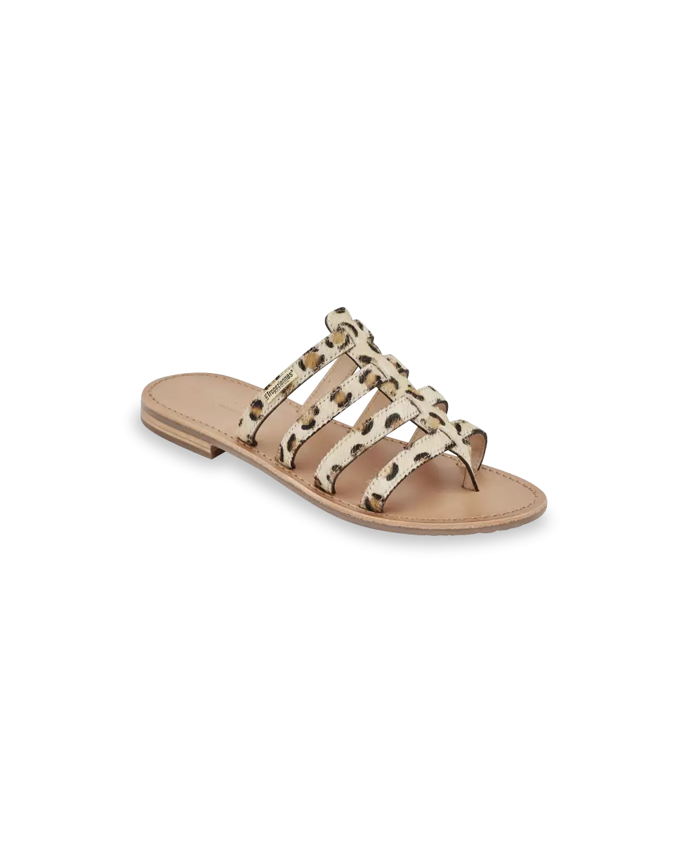 LES TROPEZIENNES Hikamul Leopard: animal print sandaler för dam