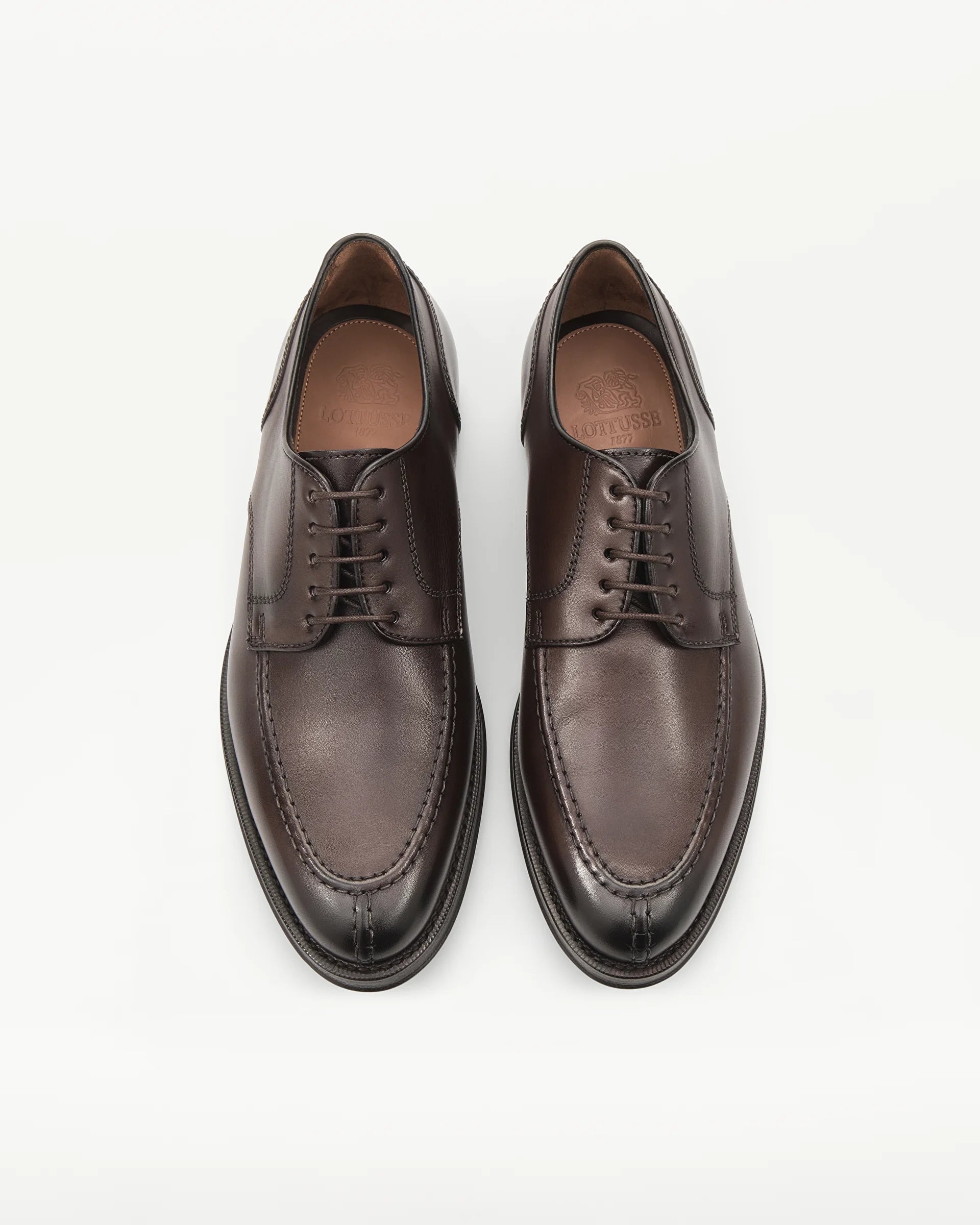 LOTTUSSE Derby Mocasín Premium PIEL MOCA: brown shoes for men