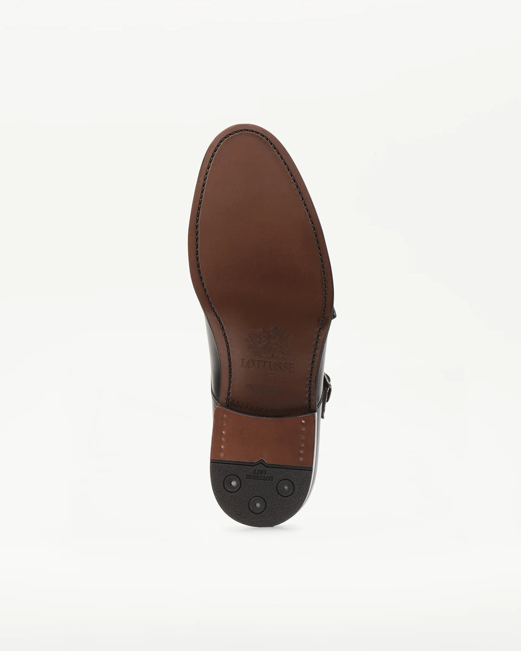 LOTTUSSE Zapatos Doble Hebilla Premium PIEL Negro: أسود أحذية للرجال