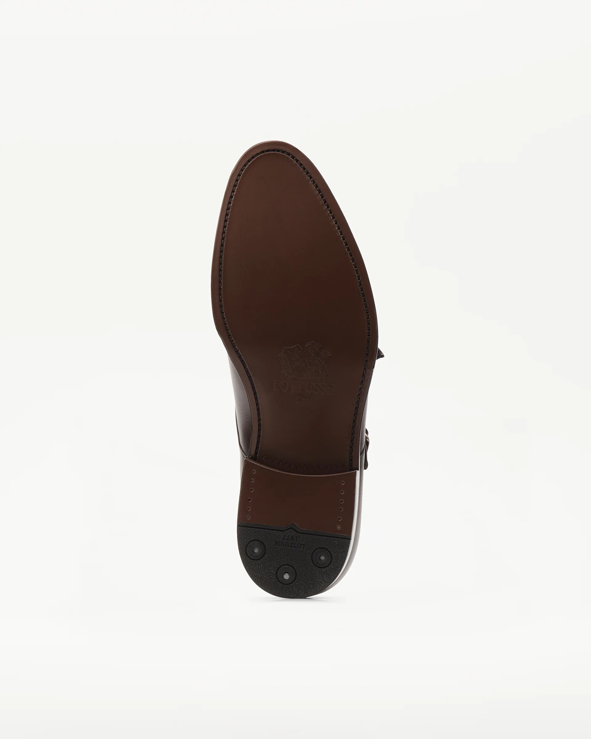 LOTTUSSE Zapatos Doble Hebilla Premium PIEL MOCA: marron chaussures pour homme