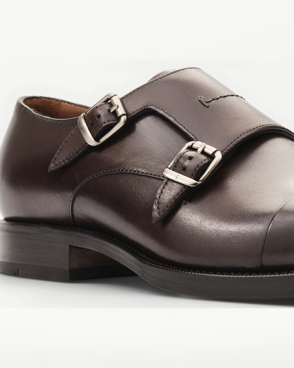 LOTTUSSE Zapatos Doble Hebilla Premium PIEL MOCA: marron chaussures pour homme