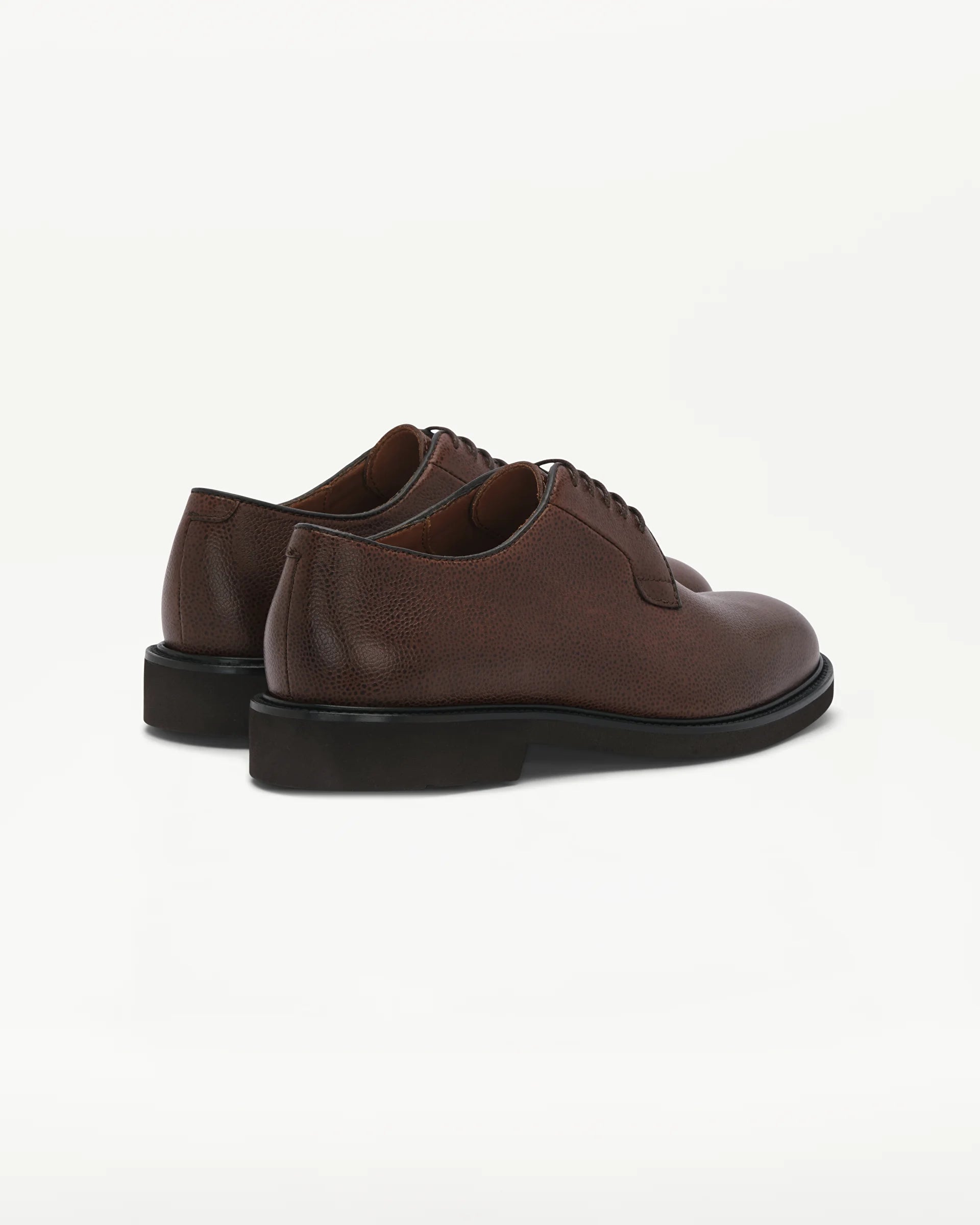 LOTTUSSE Derby con Textura de Grano MOCA: brown shoes for men