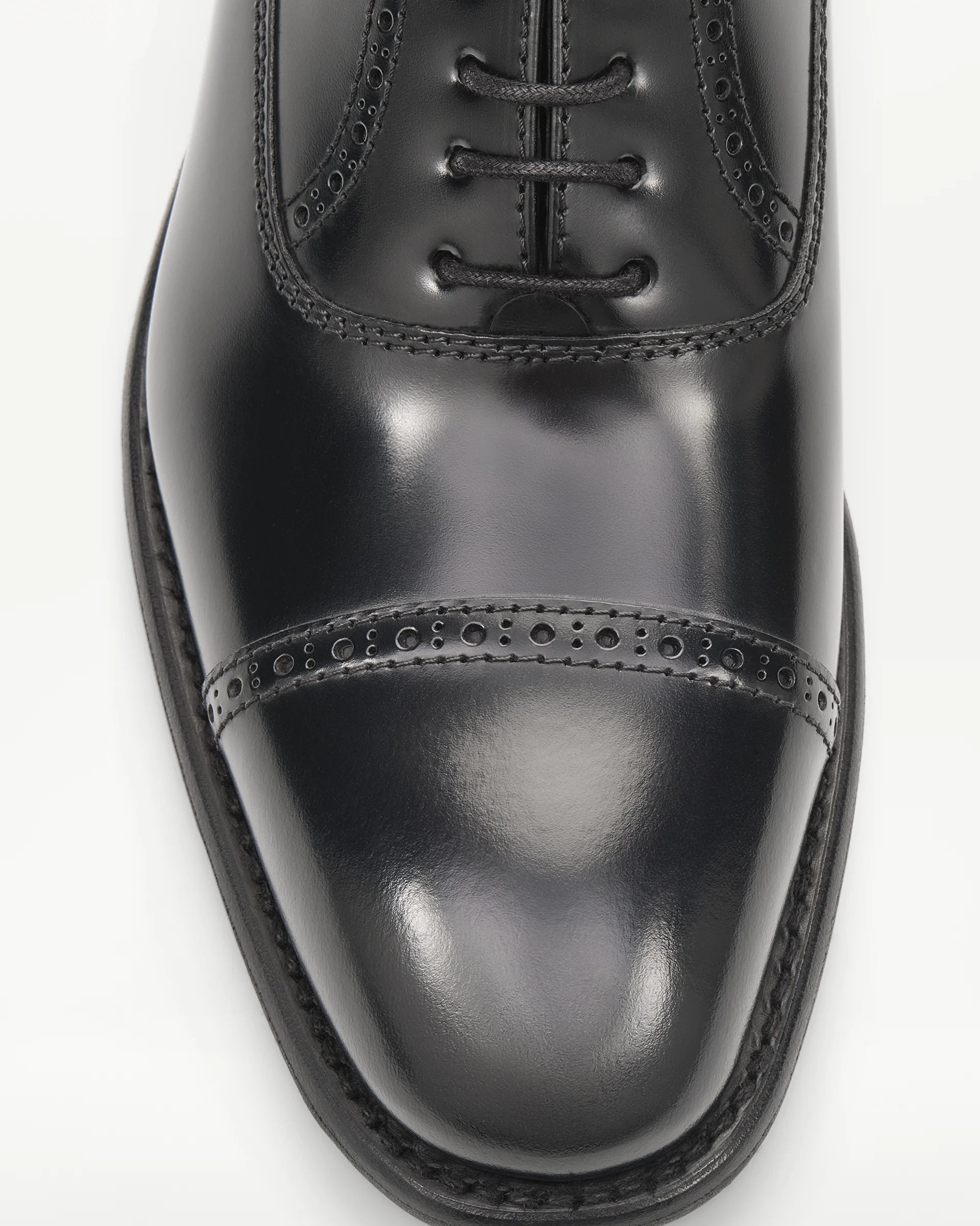 LOTTUSSE Oxford Preston de PIEL Negro: negre sabates per a home