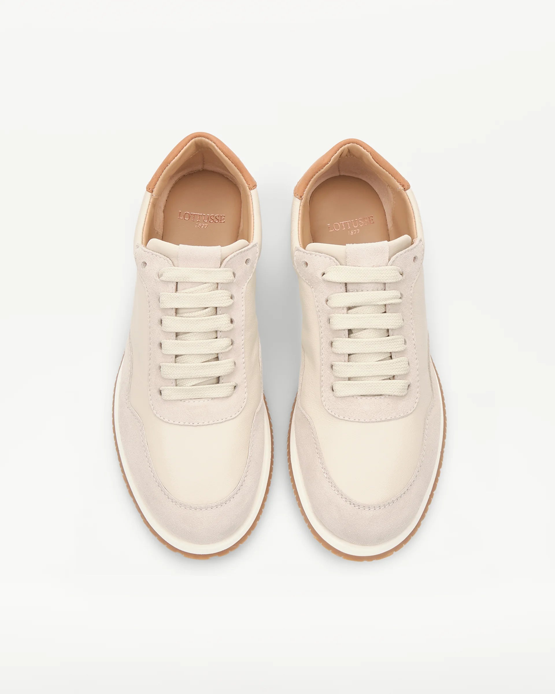 LOTTUSSE Sneakers Cordones Mancor PIEL de Cordero Blanco: ホワイト スニーカー レディース