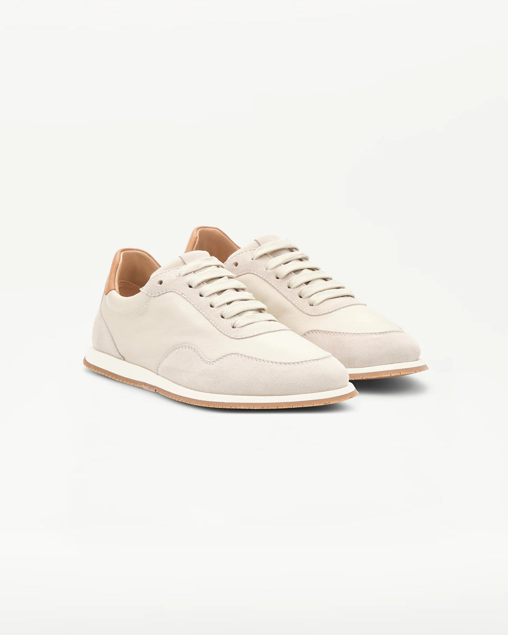 LOTTUSSE Sneakers Cordones Mancor PIEL de Cordero Blanco: ホワイト スニーカー レディース
