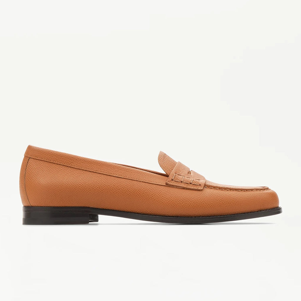 LOTTUSSE Mocasín Banda Liberty PIEL Estampado Safiano Marrón: marron mocassins pour femme