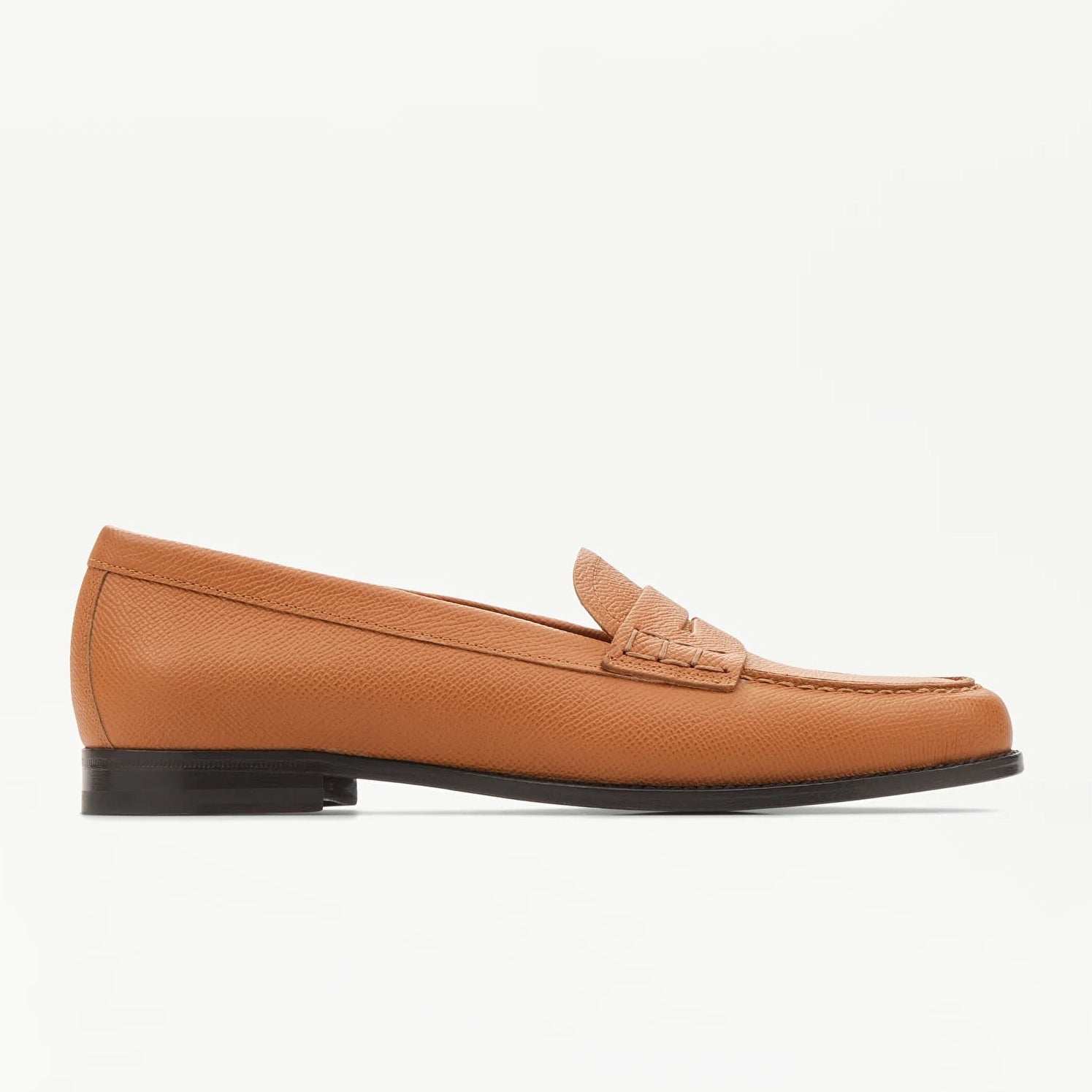 LOTTUSSE Mocasín Banda Liberty PIEL Estampado Safiano Marrón: brown loafers for women