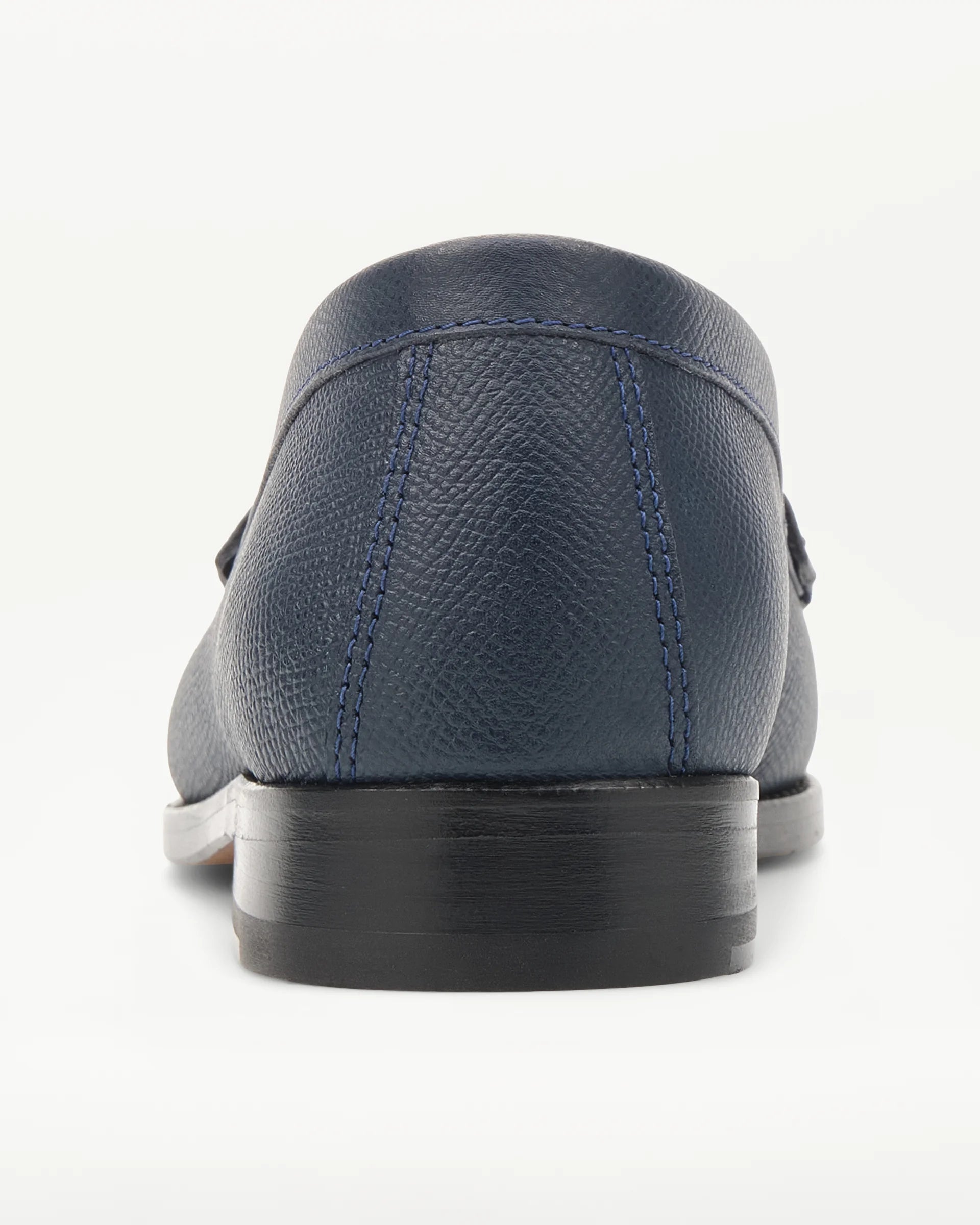 LOTTUSSE Mocasín Banda Liberty PIEL Estampado Safiano AZUL Marino: blue loafers for women