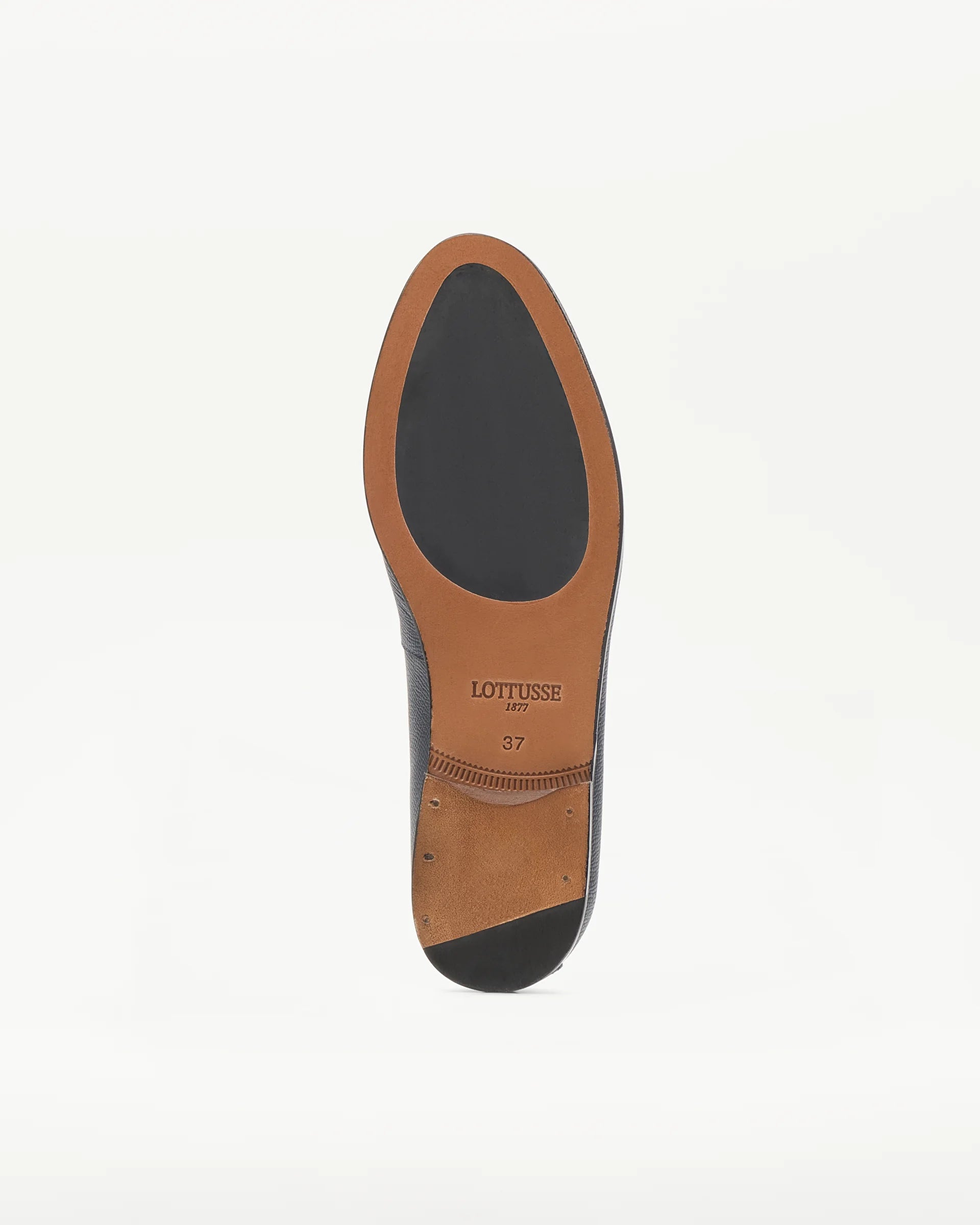 LOTTUSSE Mocasín Banda Liberty PIEL Estampado Safiano AZUL Marino: niebieski mokasyny dla kobiet