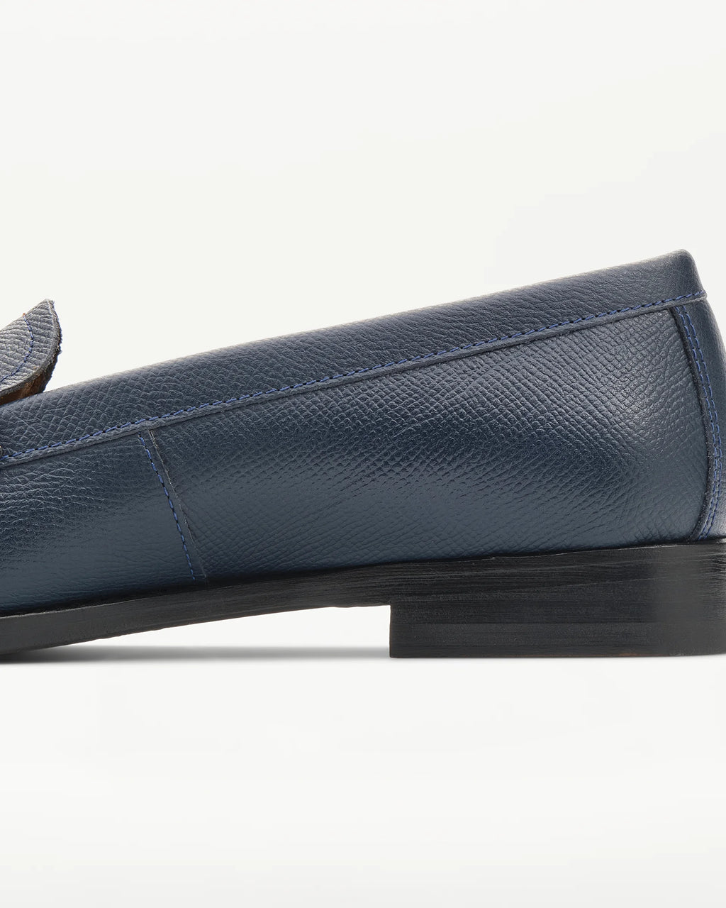 LOTTUSSE Mocasín Banda Liberty PIEL Estampado Safiano AZUL Marino: niebieski mokasyny dla kobiet