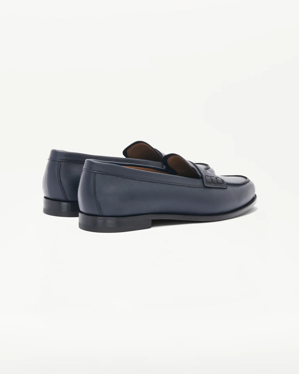 LOTTUSSE Mocasín Banda Liberty PIEL Estampado Safiano AZUL Marino: niebieski mokasyny dla kobiet