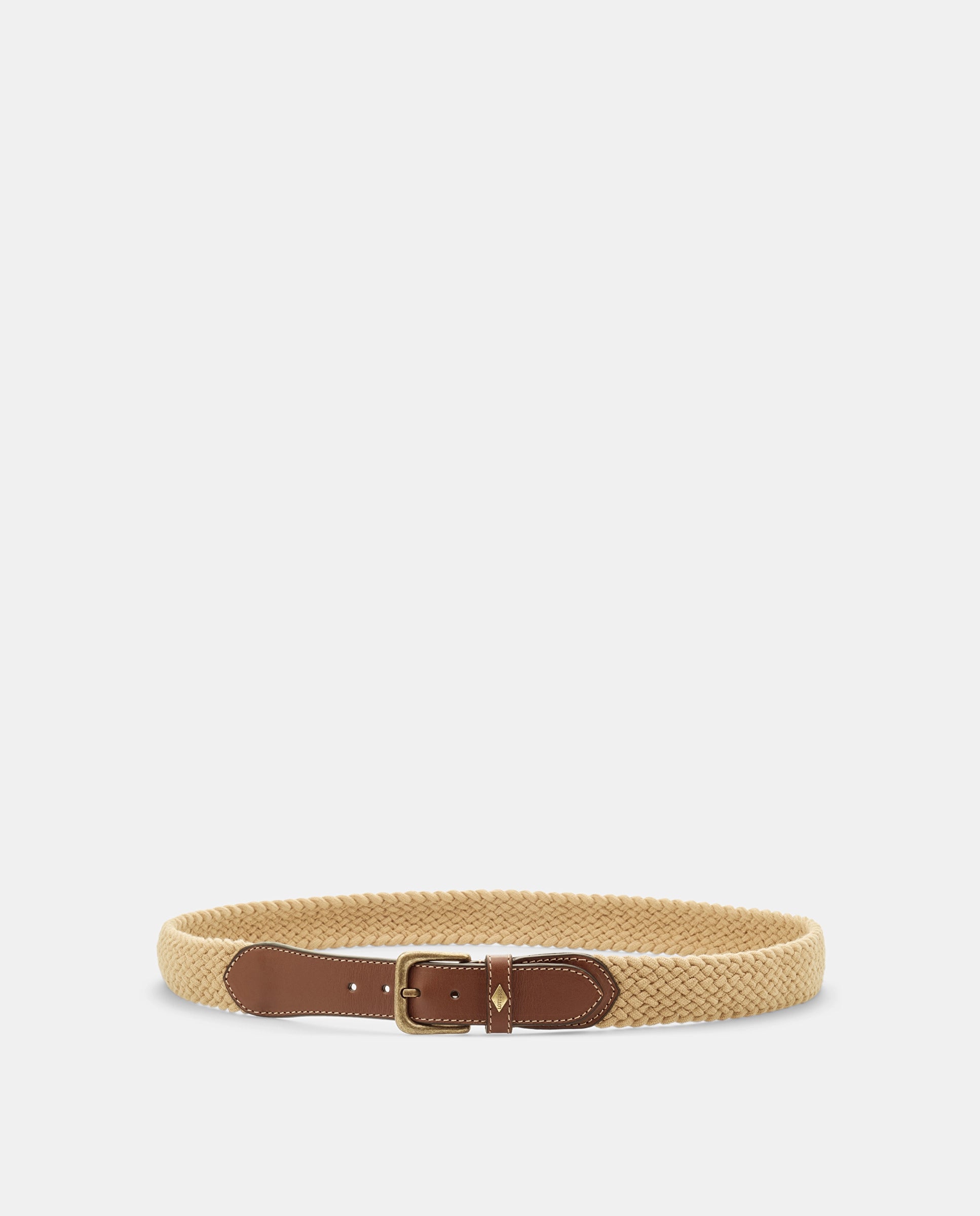 LOTTUSSE Trenzado de Vacuno Tubular Elastico: beige cinturón for men