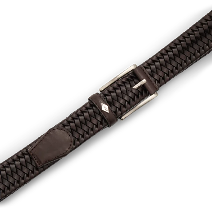LOTTUSSE Trenzado MOKA de Vaqueta Trenzada: marron cinturón pour homme