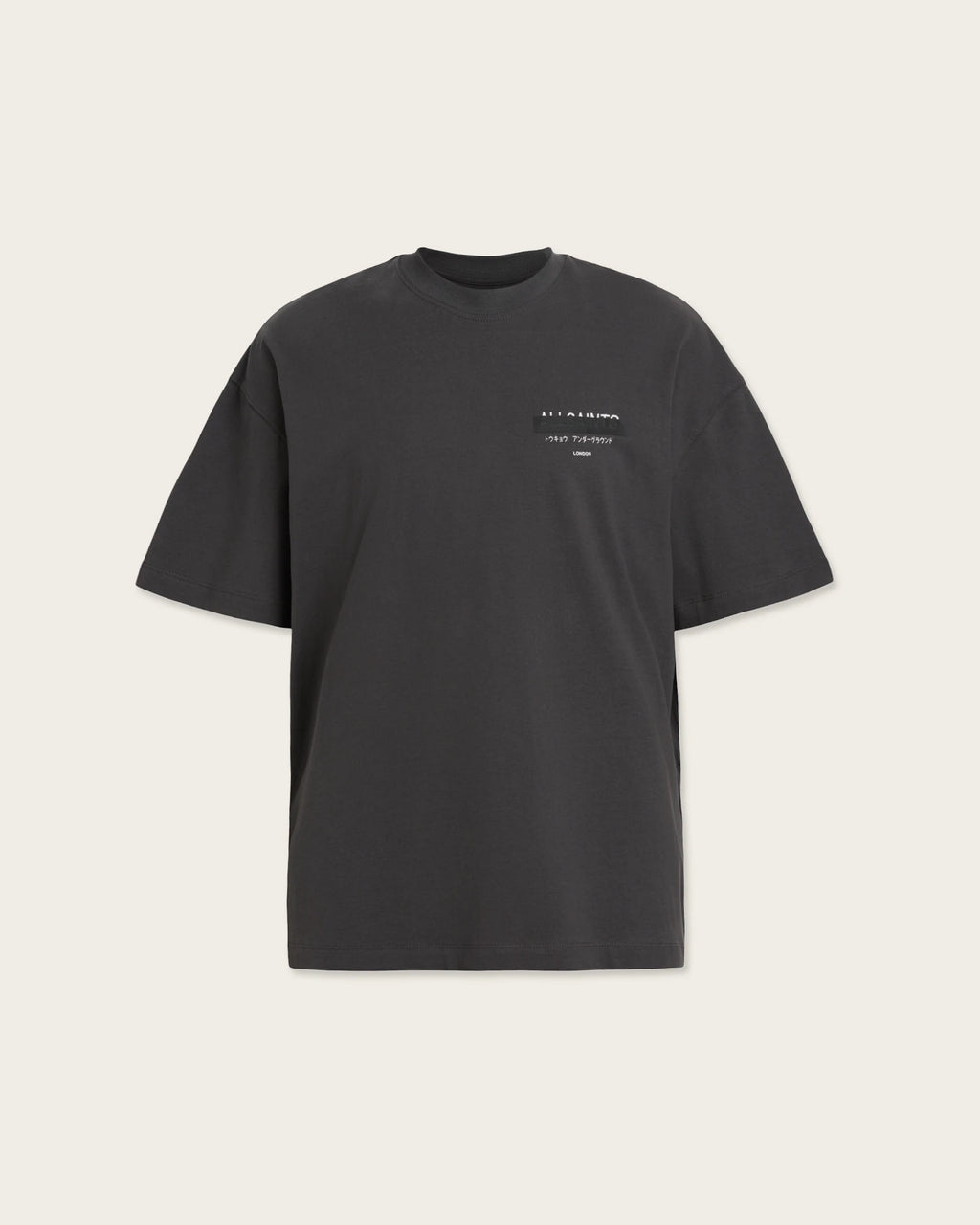ALL SAINTS Redact SS CREW Washed Black: schwarz T-Shirt für Herren