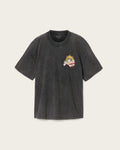 ALL SAINTS Roque SS CREW Washed Black: zwart T-shirt voor heren