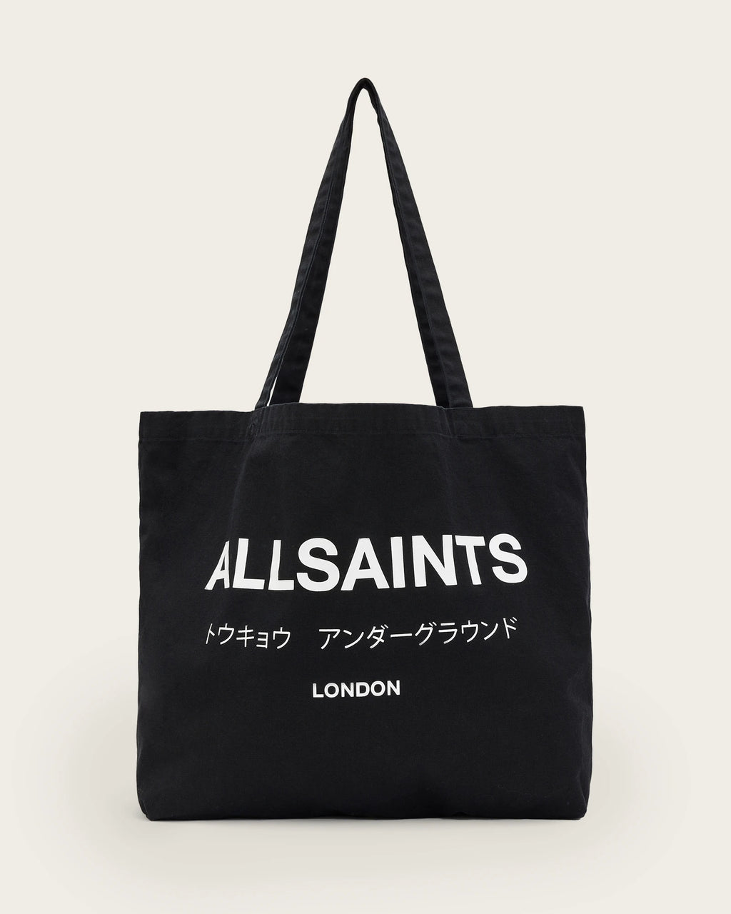 ALL SAINTS Underground TOTE Black/chalk: black bag for men