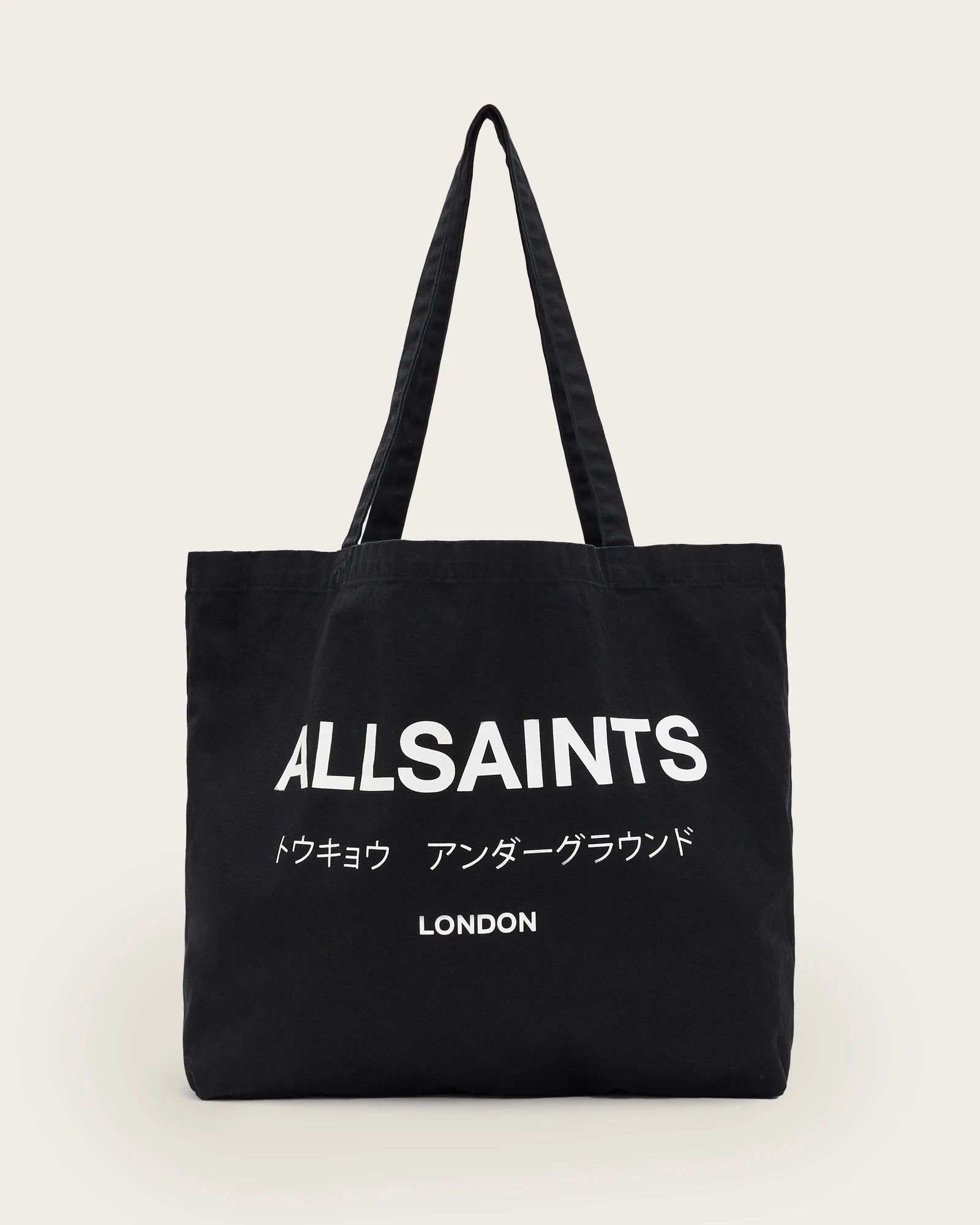 ALL SAINTS Underground TOTE Black/chalk: black bag for men