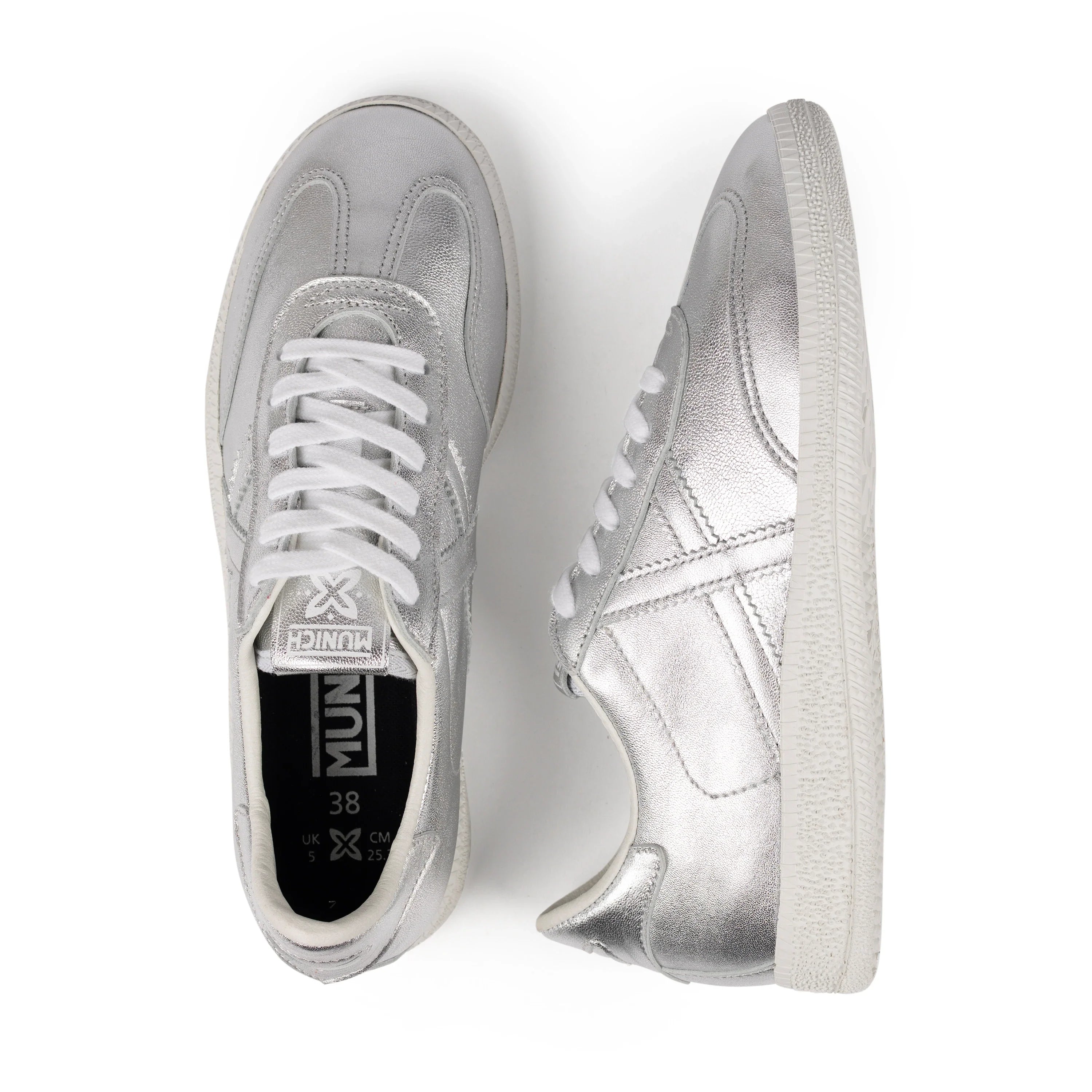 MUNICH Barru 224: silver trainers for women