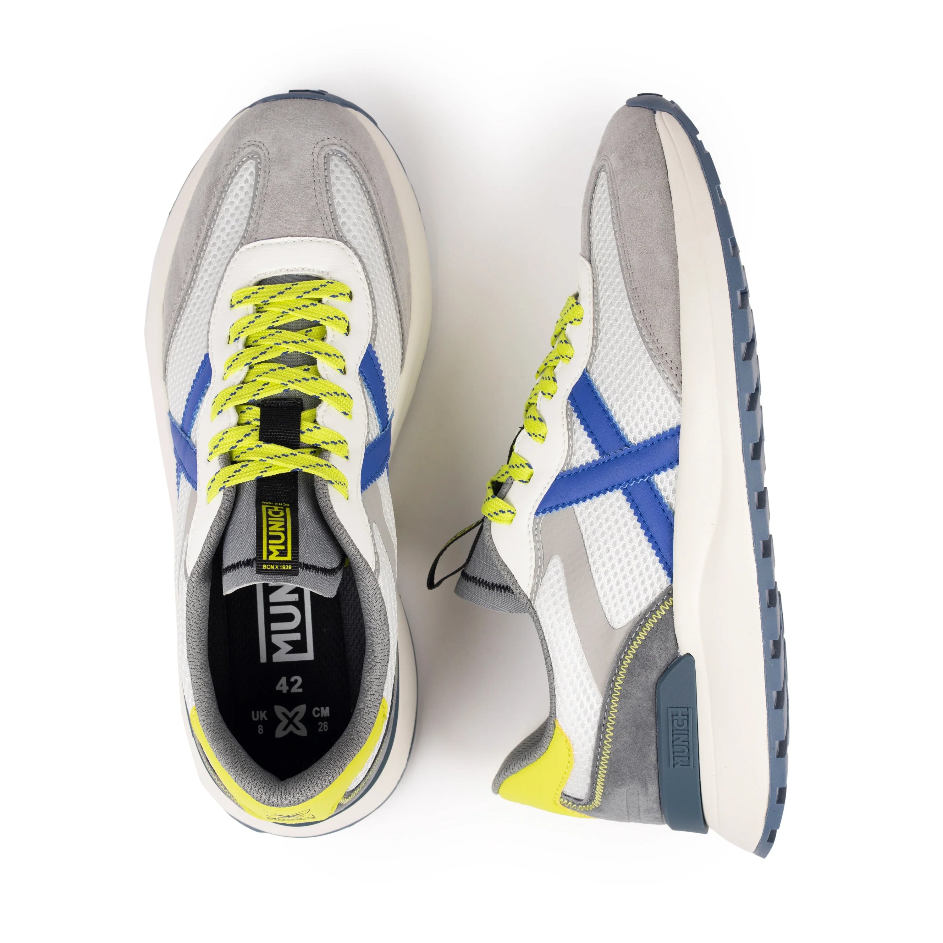 MUNICH Dynamix 11: white trainers for men