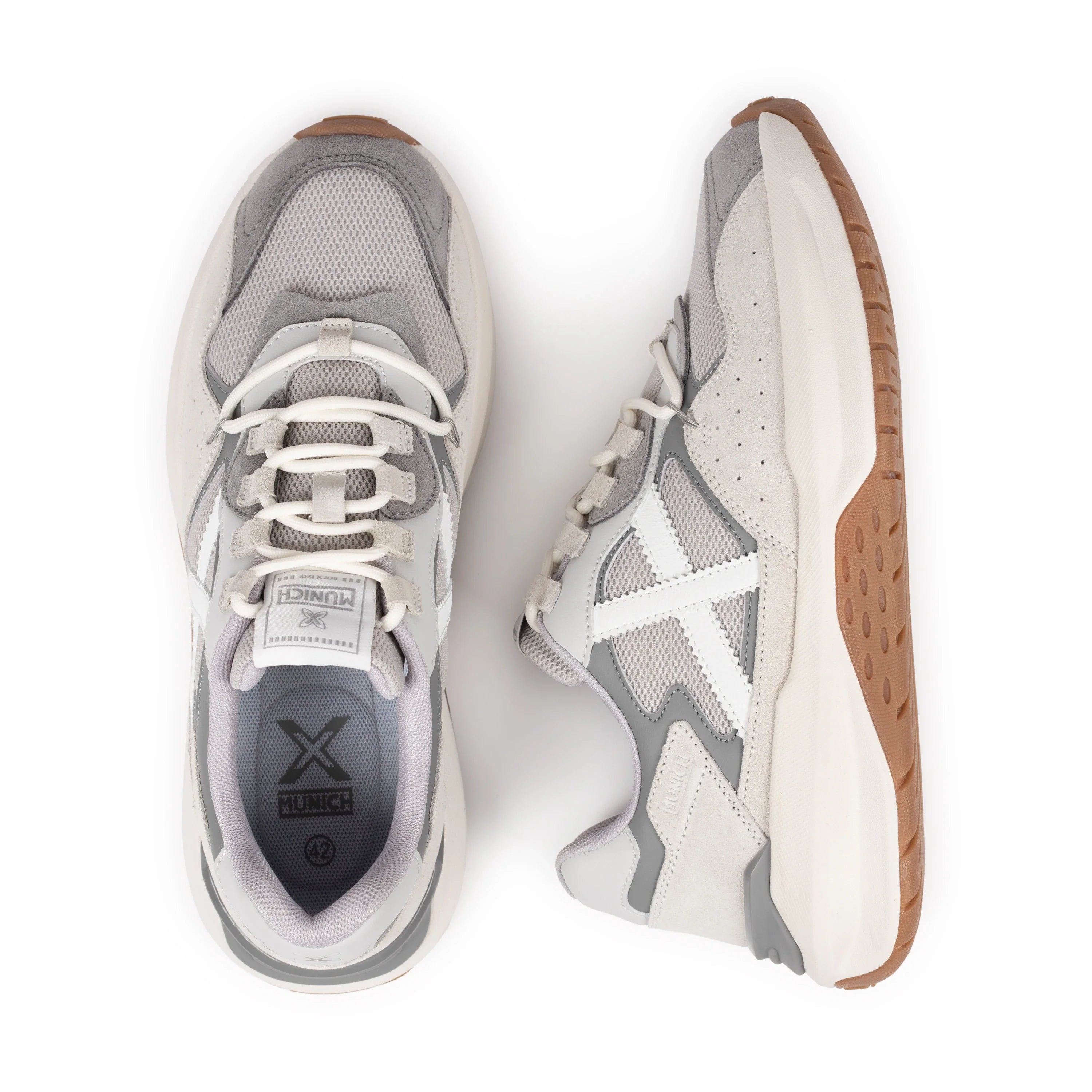 MUNICH NEXA 18: grey trainers for men