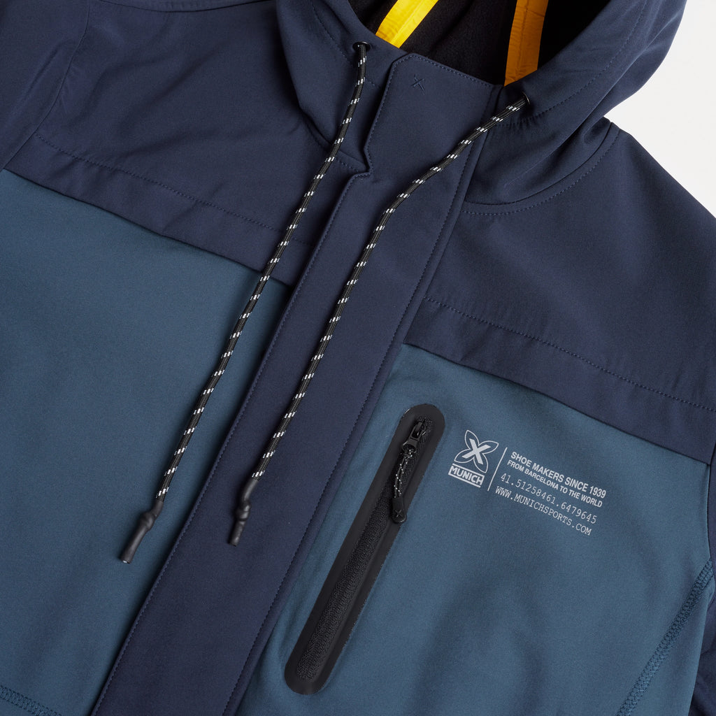 MUNICH RAIN NAVY: blue jacket for men