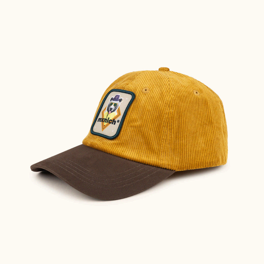 MUNICH | GORRAS | UNISEX | CORDUROY CAP STREETWEAR BEAR BROWN | AMARILLO