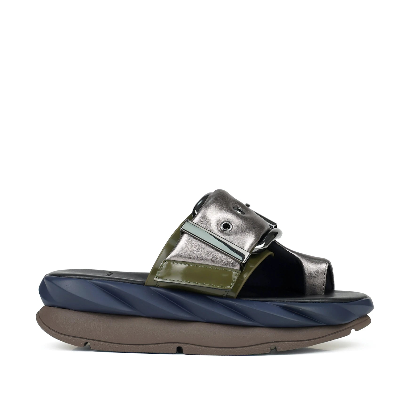 4CCCCEES Mellow GLOW GUN Metal: black sandals for women