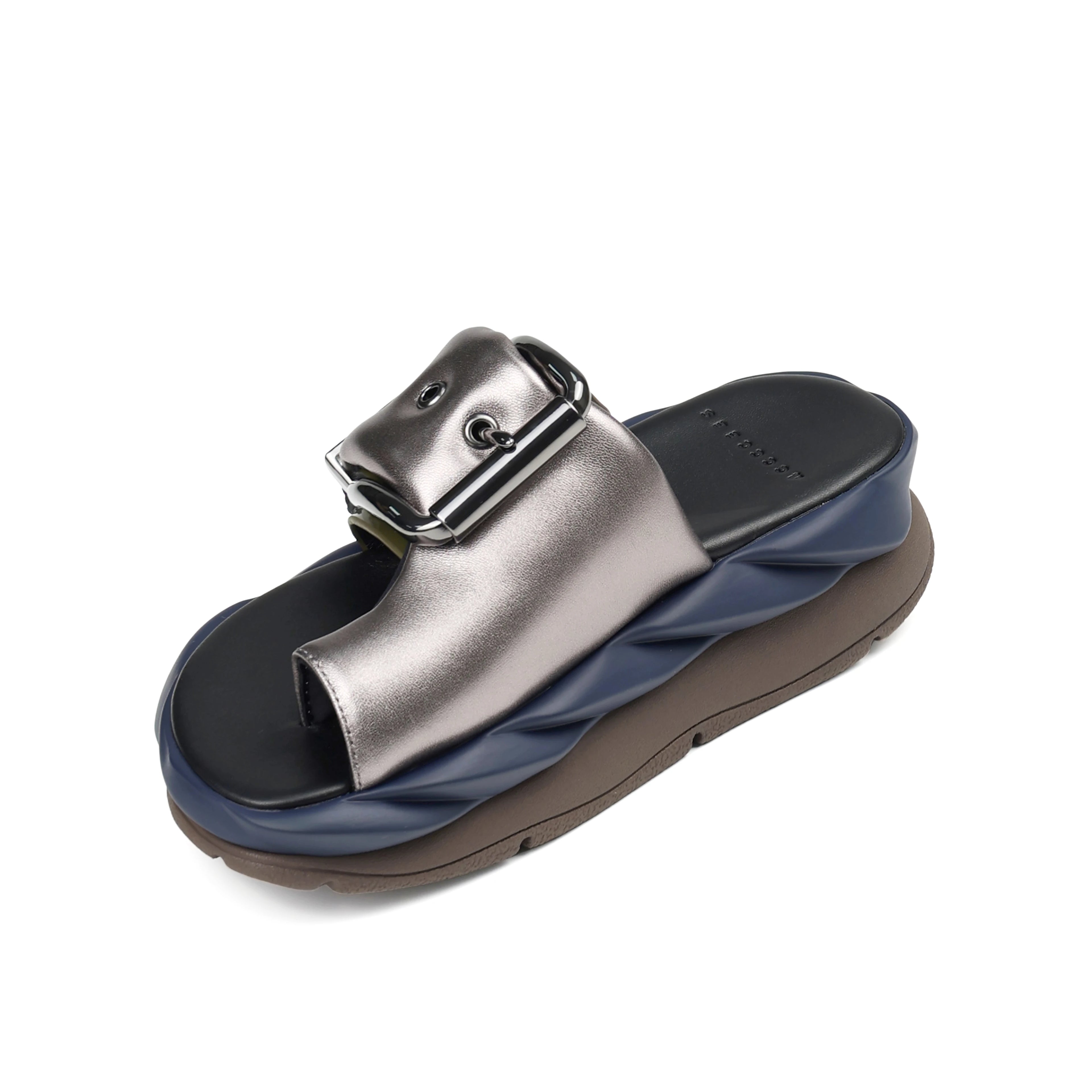 4CCCCEES Mellow GLOW GUN Metal: black sandals for women