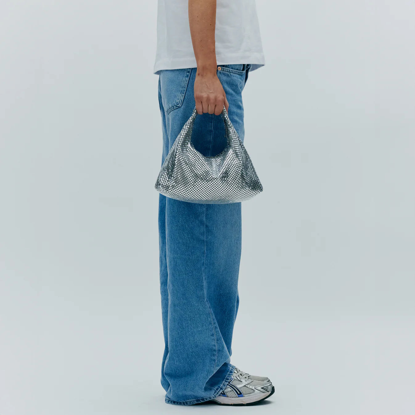 NUNOO Dandy Metal Silver: argenté sac pour femme