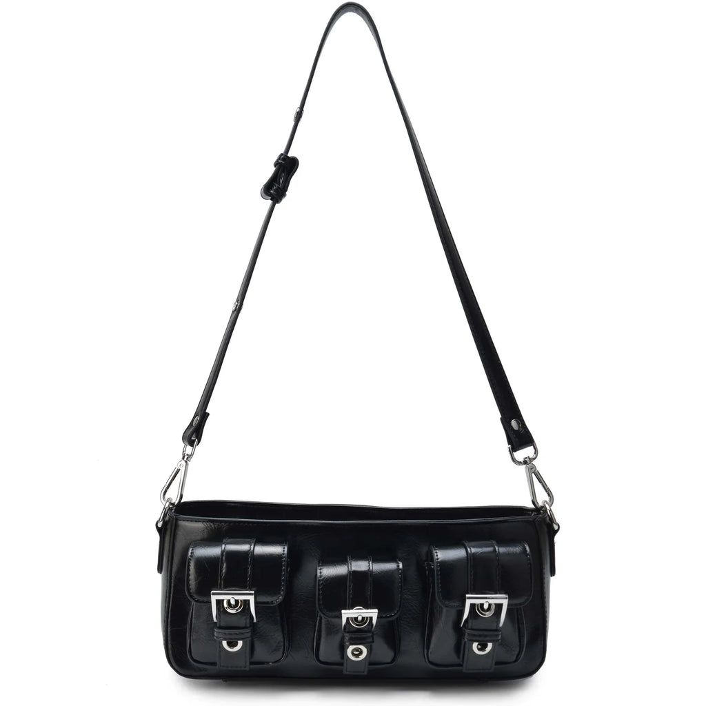 NUNOO Penny Wrinkle Black: black bag for women