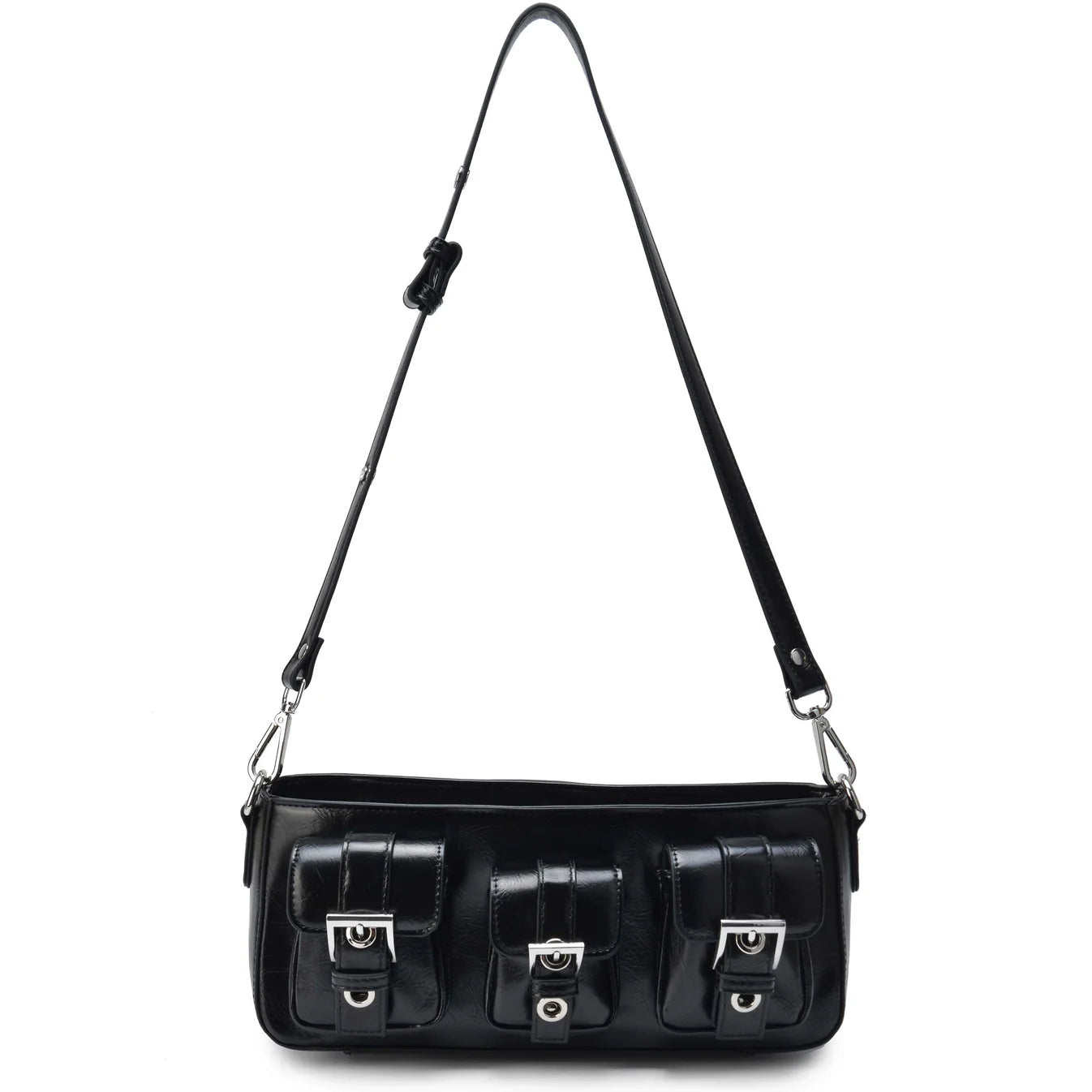 NUNOO Penny Wrinkle Black: noir sac pour femme