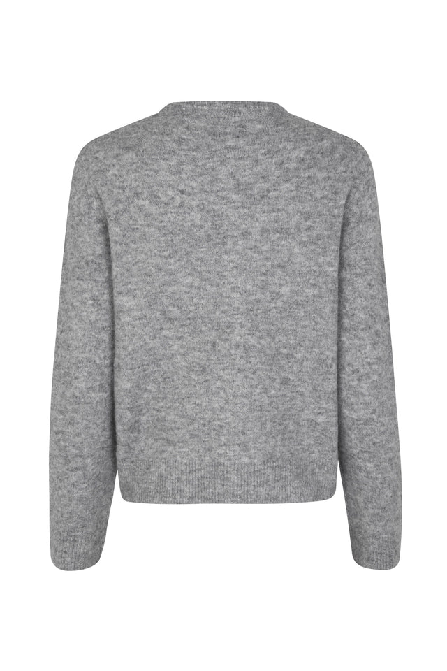 SAMSOE NOR Short GREY MEL: grau cardigan für Damen