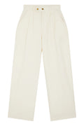 LEON & HARPER Perli TC191 PLN OFF White: white trousers for women
