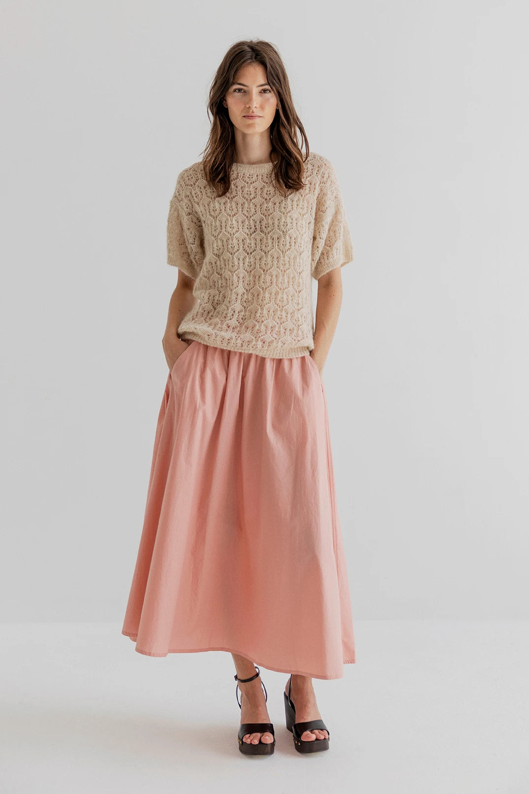 PROJECT AJ117 Hailey DK14-261 / 320 OLD ROSE: pink skirt for women
