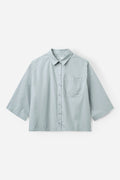 PROJECT AJ117 Hortense DK14-261 / 619 Pearl BLUE: niebieski koszula dla kobiet
