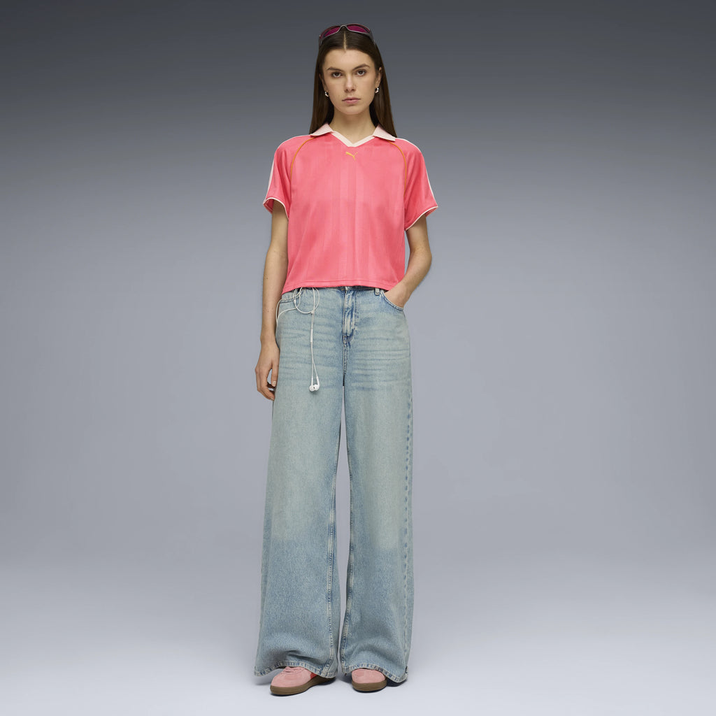 PUMA T7 Relaxed Football Jersey: rosa samarreta per a dona